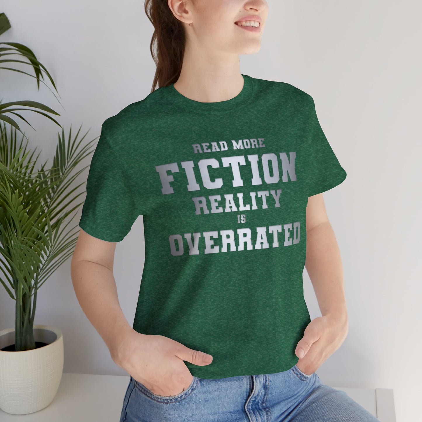 Clever Read Fiction Book Lover T-Shirt - Unisex T-Shirt - 4325