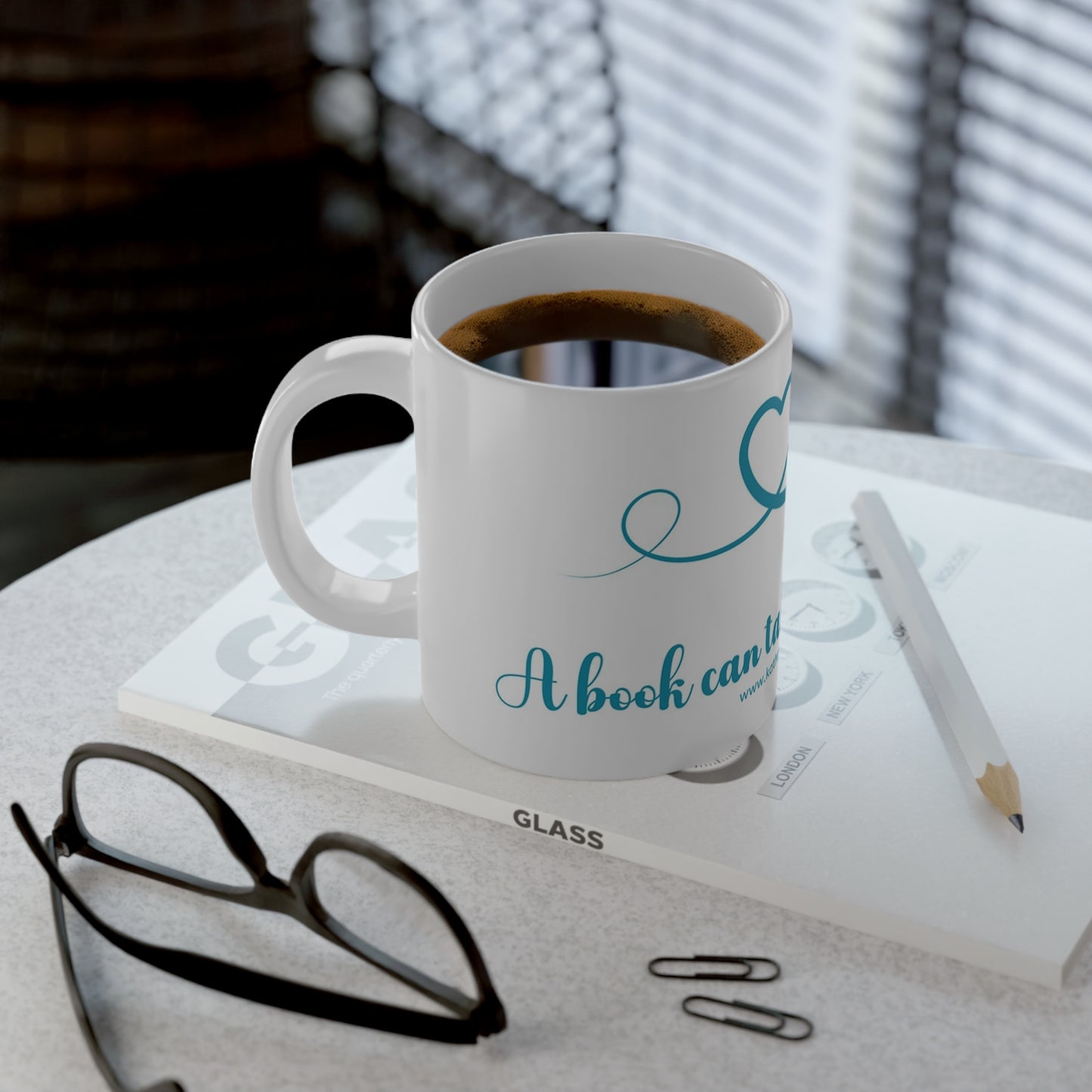 Mug | A Book Can Take You Anywhere | Jumbo Mug, 20oz with Quote Design