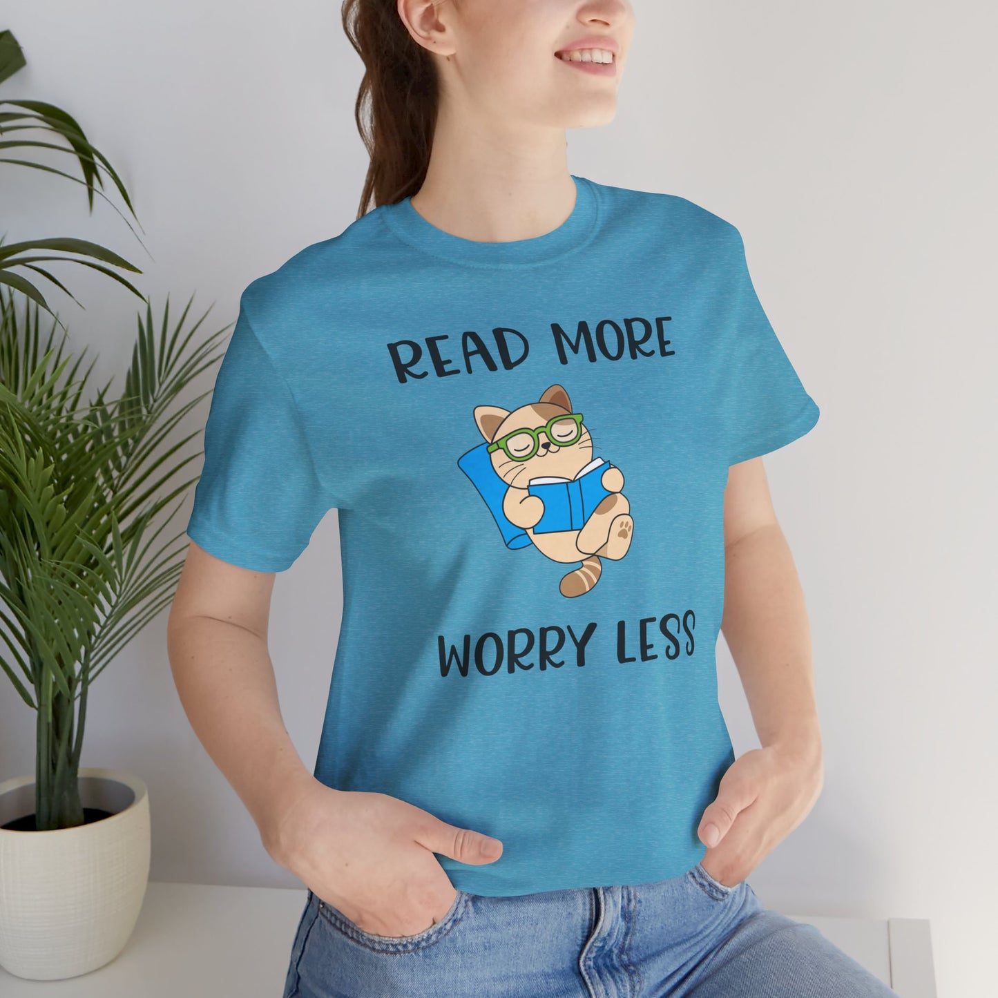 Book Lover T-shirt - Read More Worry Less Unisex Tee