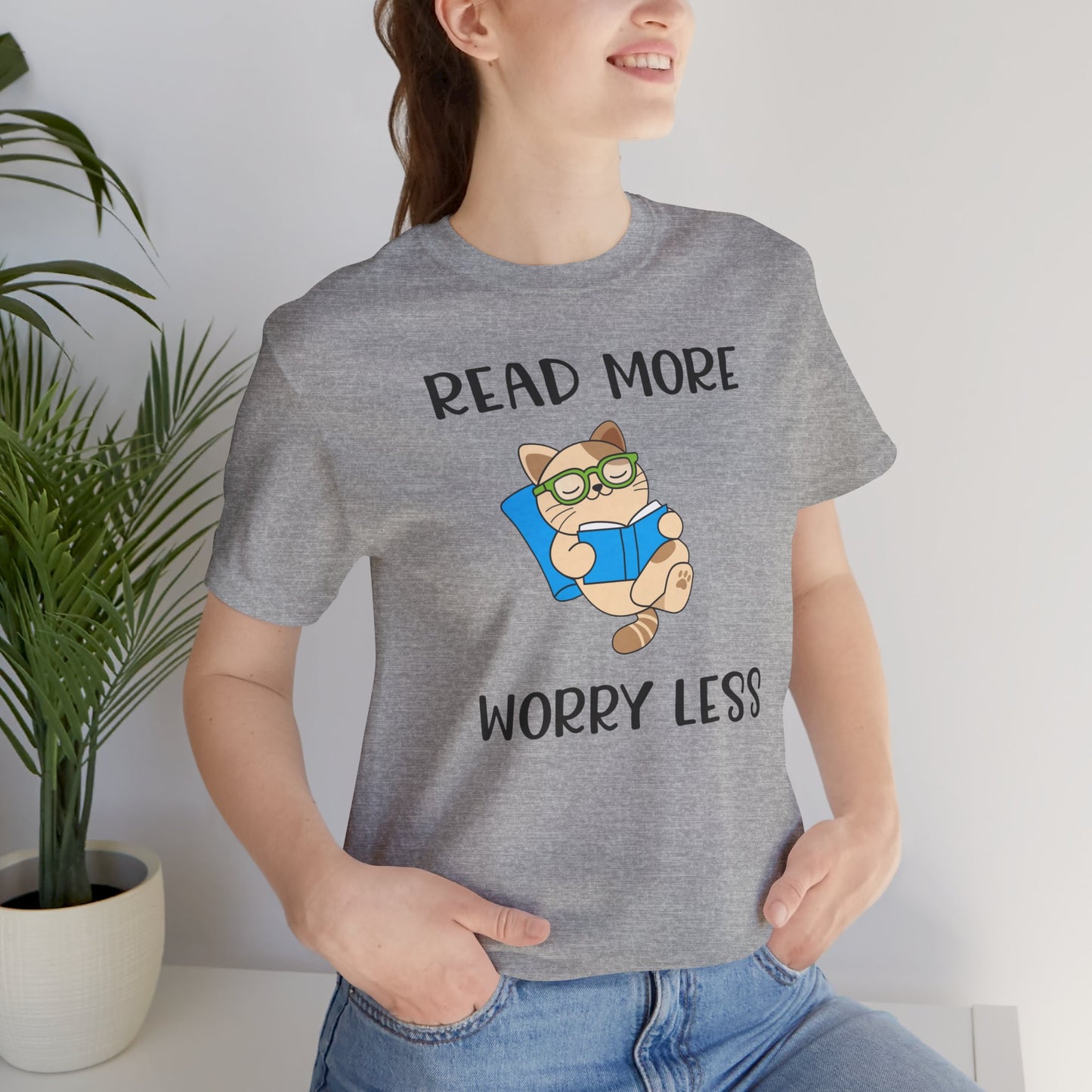 Book Lover T-shirt - Read More Worry Less Unisex Tee