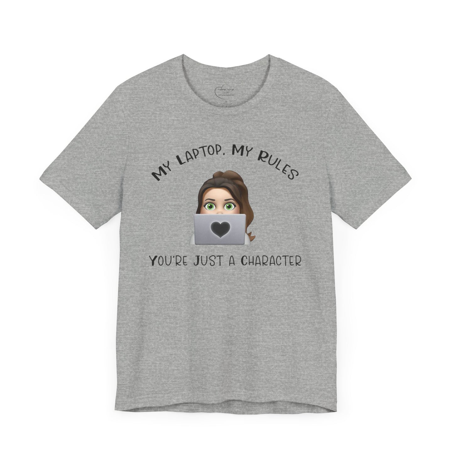 MY LAPTOP, MY RULES - Unisex Jersey Short Sleeve Tee - Witty Writer's Control Book Lover T-Shirt
