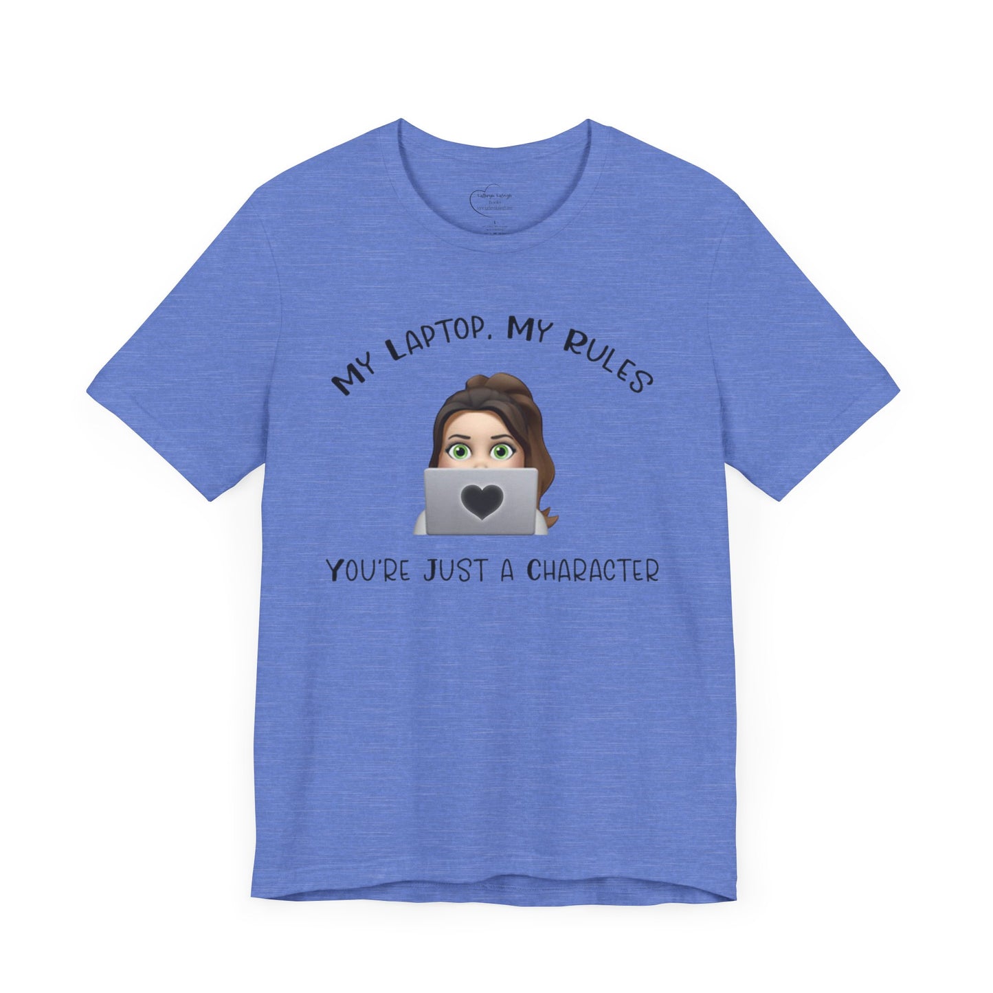 MY LAPTOP, MY RULES - Unisex Jersey Short Sleeve Tee - Witty Writer's Control Book Lover T-Shirt