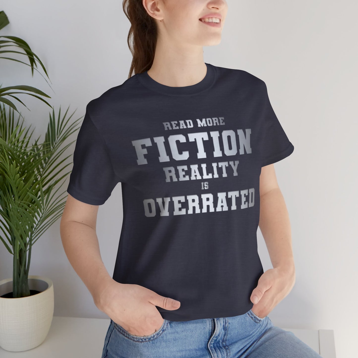 Clever Read Fiction Book Lover T-Shirt - Unisex T-Shirt - 4325