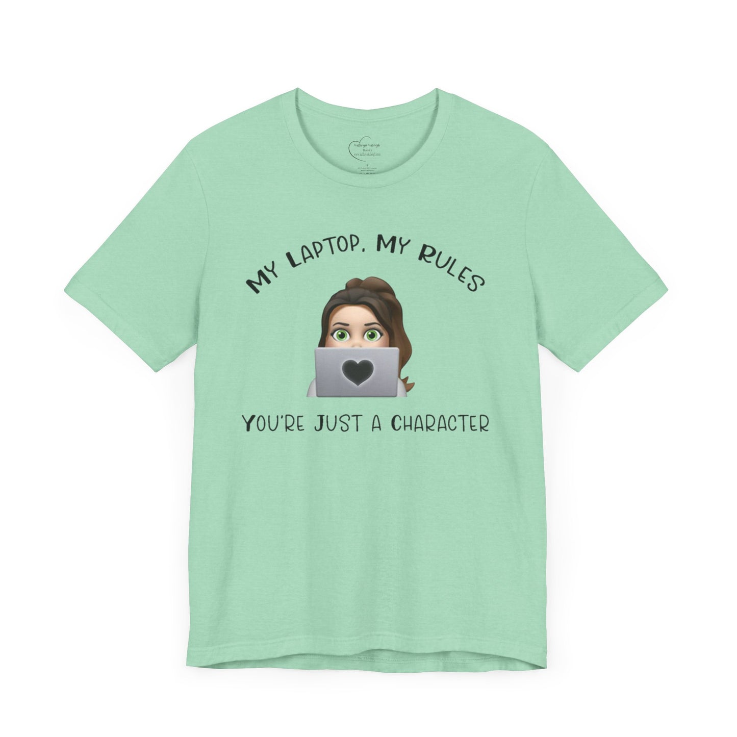 MY LAPTOP, MY RULES - Unisex Jersey Short Sleeve Tee - Witty Writer's Control Book Lover T-Shirt