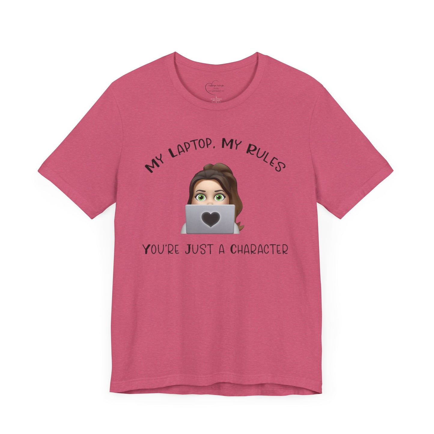 MY LAPTOP, MY RULES - Unisex Jersey Short Sleeve Tee - Witty Writer's Control Book Lover T-Shirt