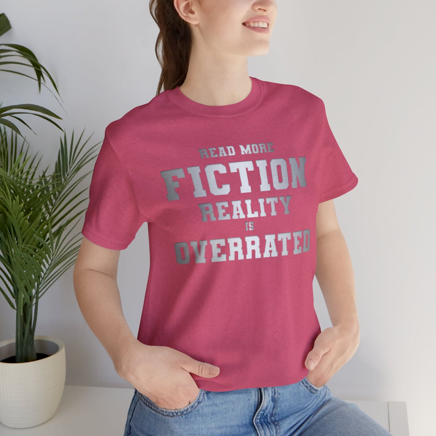 Clever Read Fiction Book Lover T-Shirt - Unisex T-Shirt - 4325