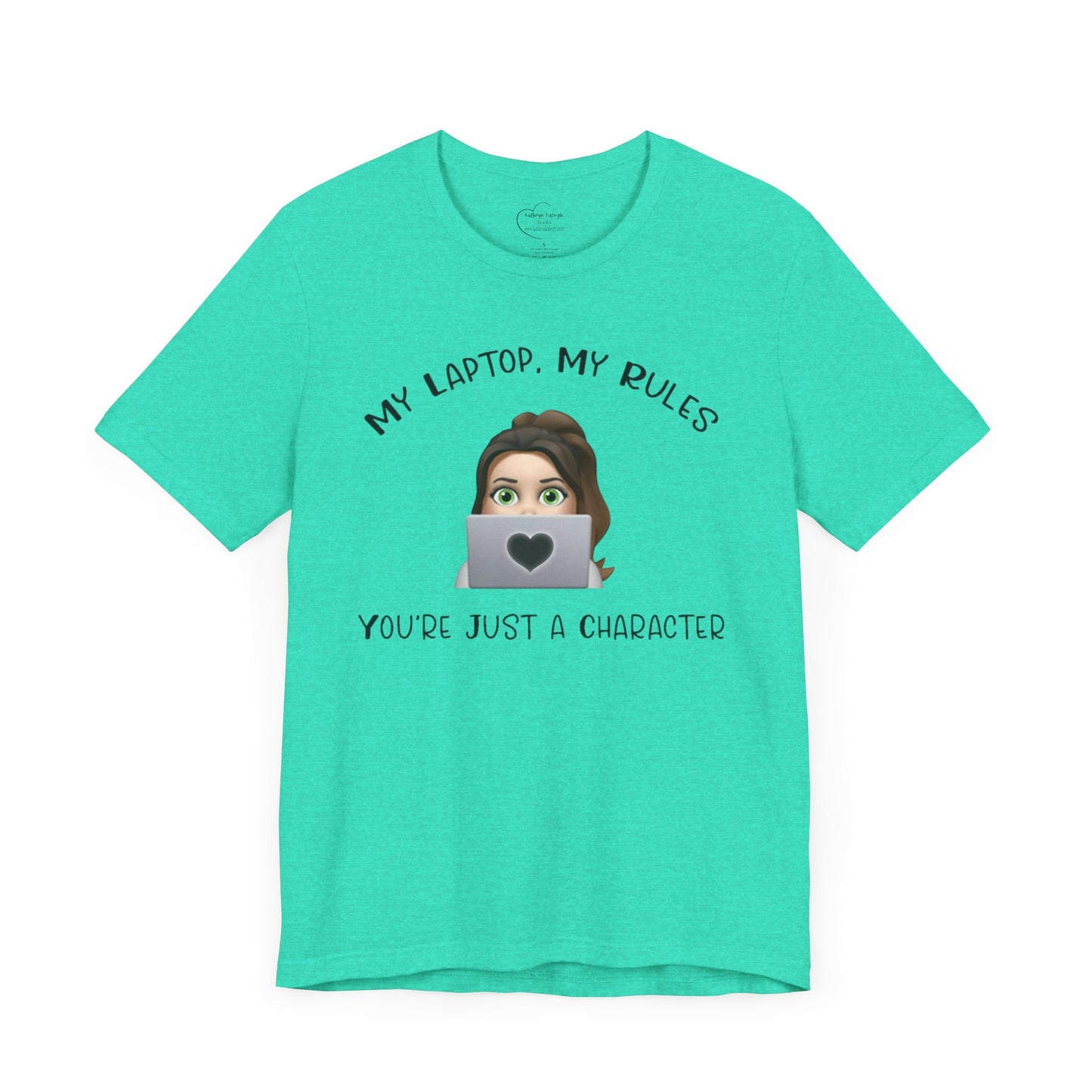 MY LAPTOP, MY RULES - Unisex Jersey Short Sleeve Tee - Witty Writer's Control Book Lover T-Shirt