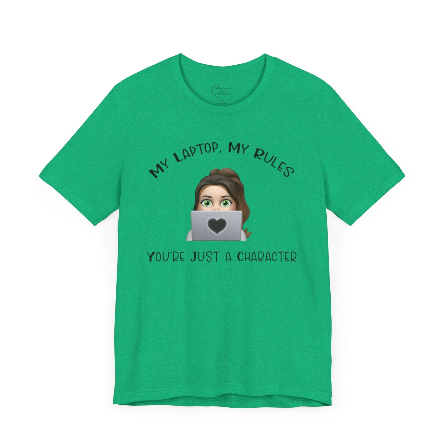 MY LAPTOP, MY RULES - Unisex Jersey Short Sleeve Tee - Witty Writer's Control Book Lover T-Shirt