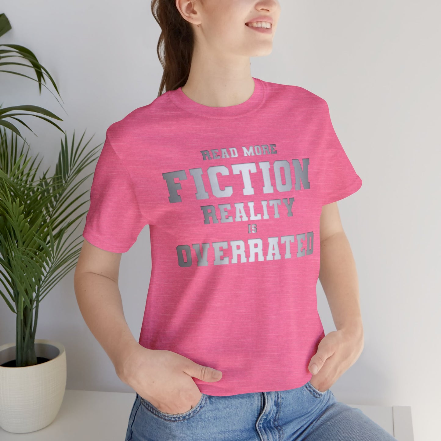 Clever Read Fiction Book Lover T-Shirt - Unisex T-Shirt - 4325