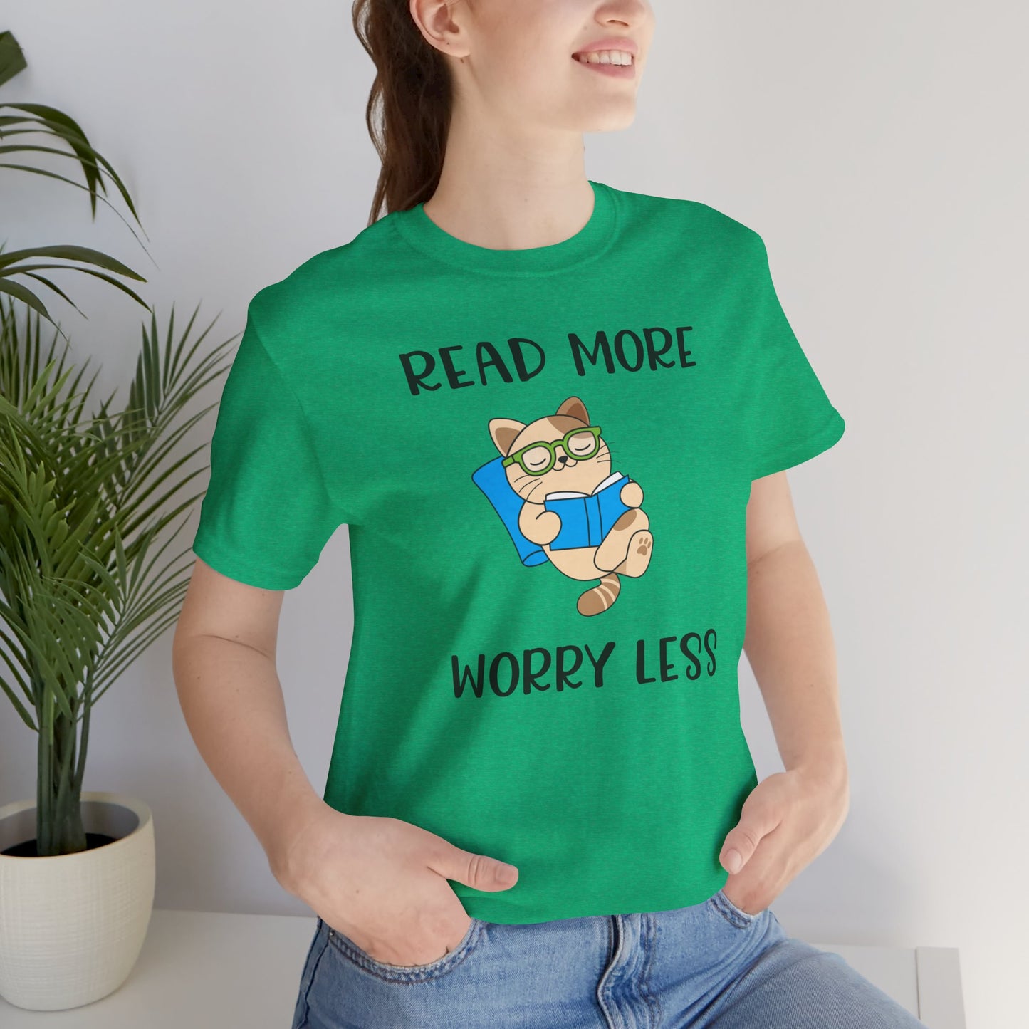 Book Lover T-shirt - Read More Worry Less Unisex Tee