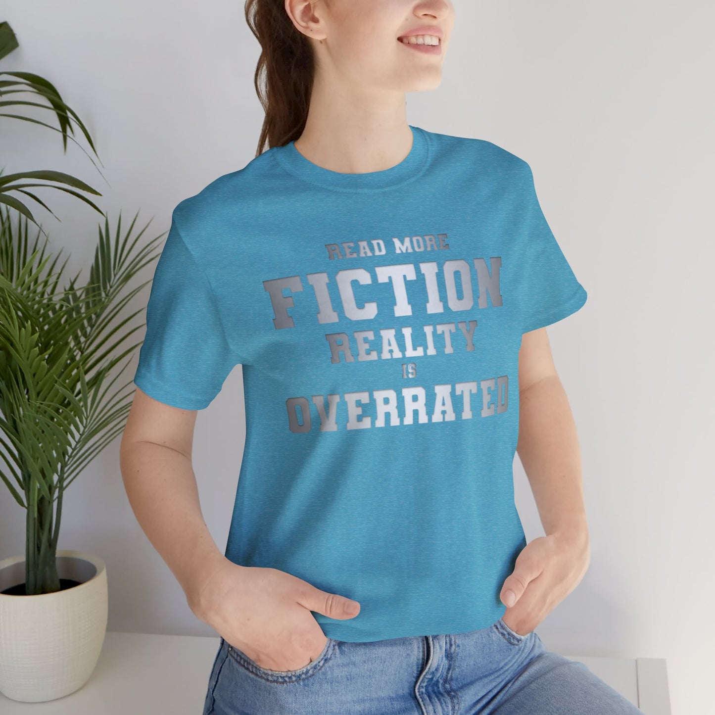 Clever Read Fiction Book Lover T-Shirt - Unisex T-Shirt - 4325