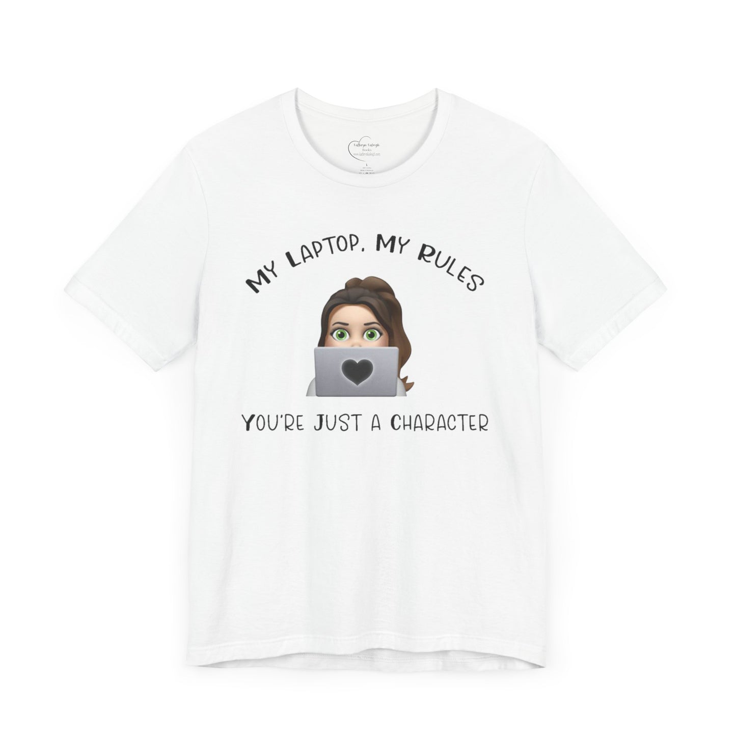 MY LAPTOP, MY RULES - Unisex Jersey Short Sleeve Tee - Witty Writer's Control Book Lover T-Shirt