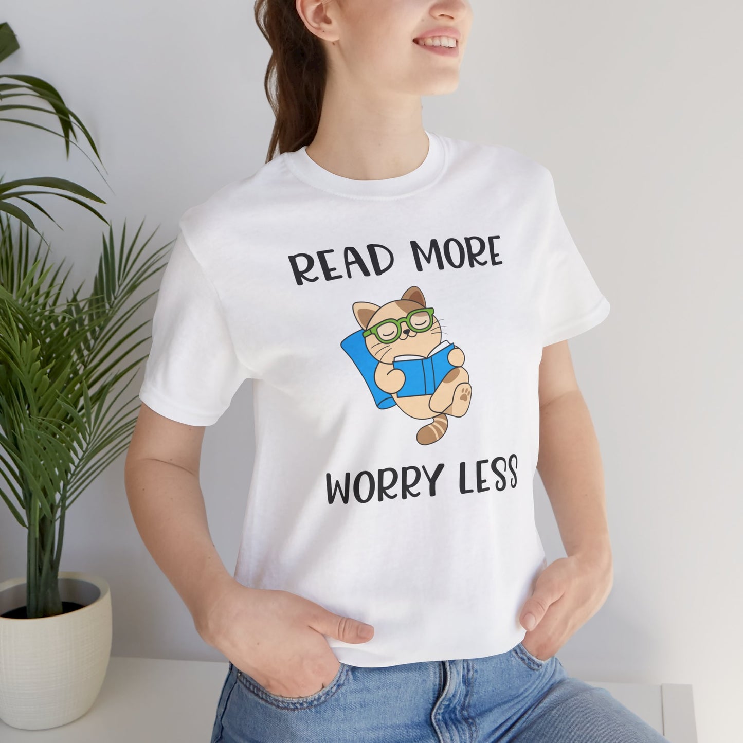 Book Lover T-shirt - Read More Worry Less Unisex Tee